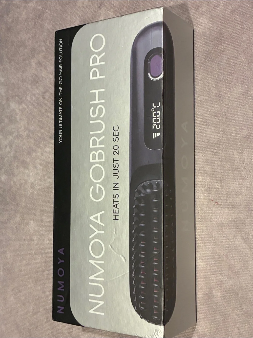 GoBrush Pro Heated Straightening Brush - Purple/Black